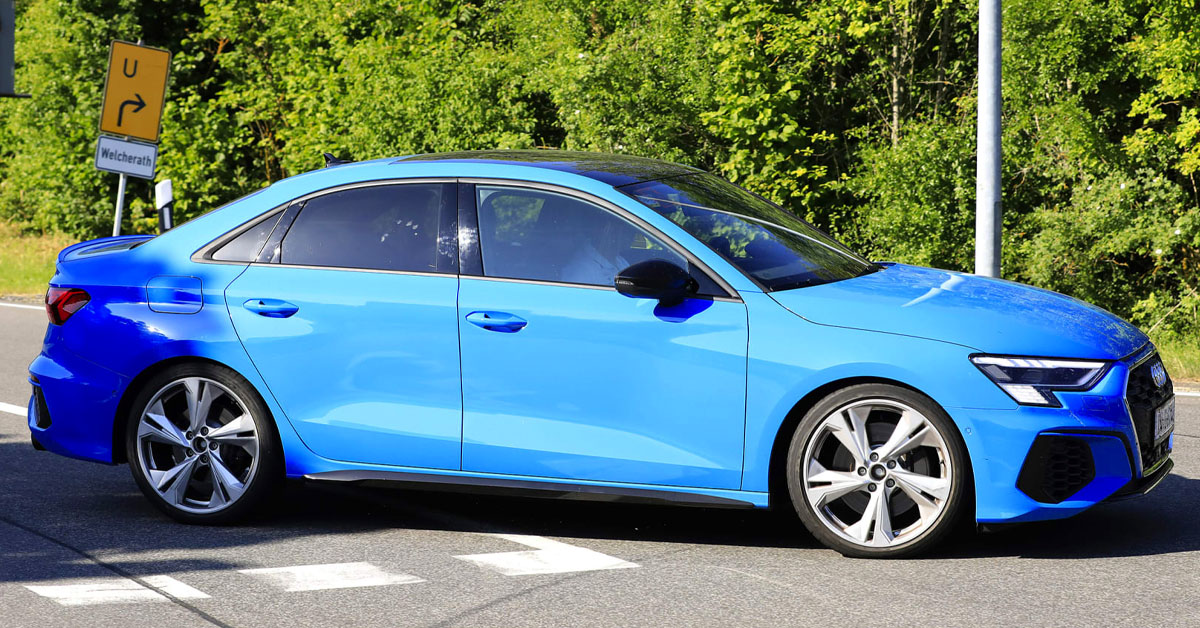Side shot of the new 2020 Audi S3 Saloon