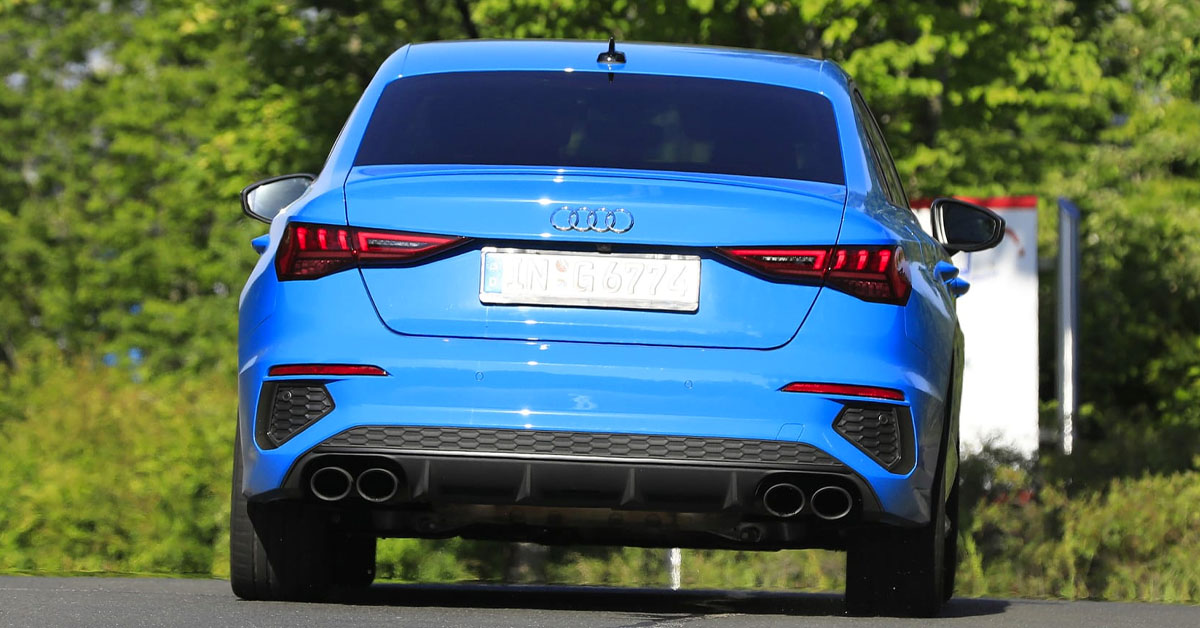 Second rear shot of the new 2020 Audi S3 Saloon