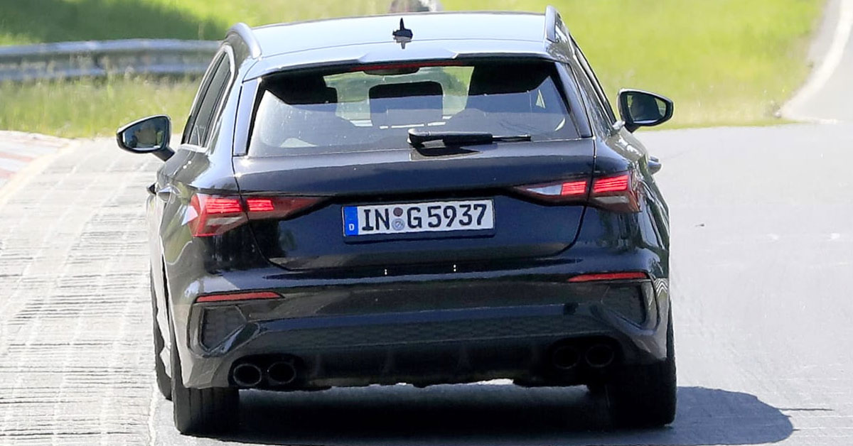 Rear shot of the new 2020 Audi S3 Sportback