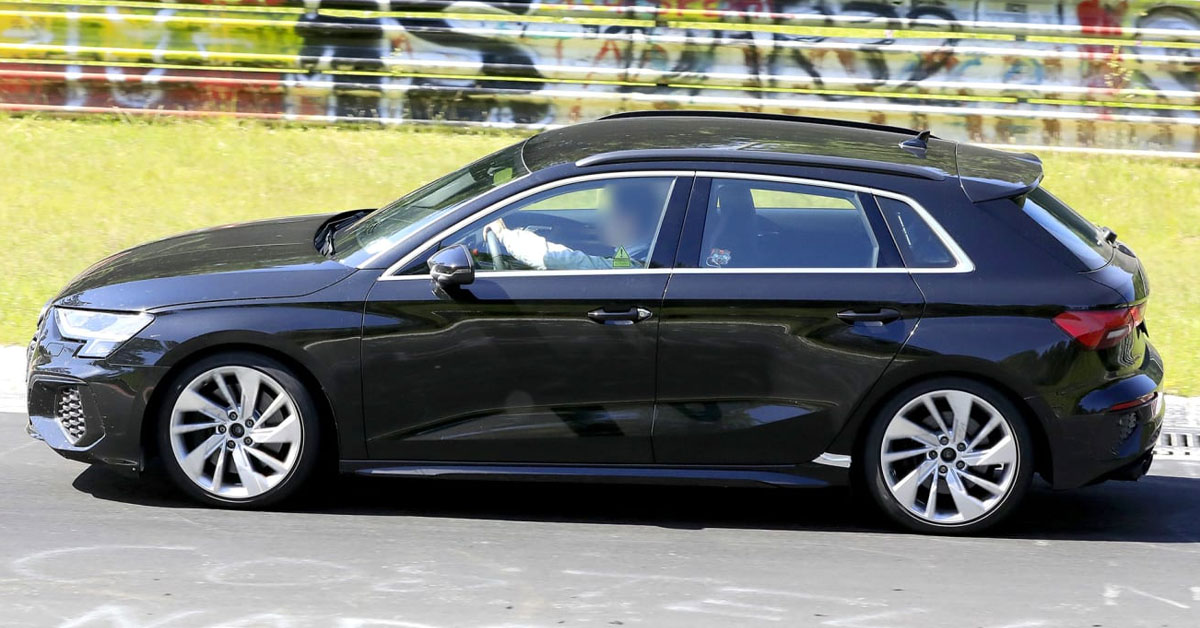 Second side shot of the new 2020 Audi S3 Sportback