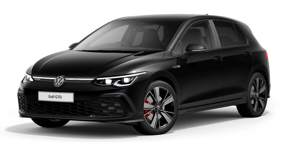 2020 Volkswagen Golf GTD Mk8 in Deep Black Pearl