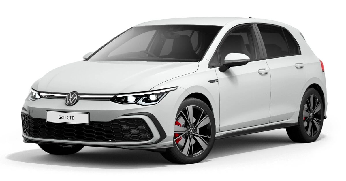 2020 Volkswagen Golf GTD Mk8 in Pure White Solid