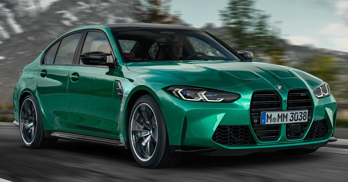 2021 BMW M3 Saloon in green