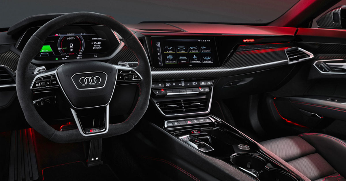 An interior image of the 2021 Audi e-tron GT