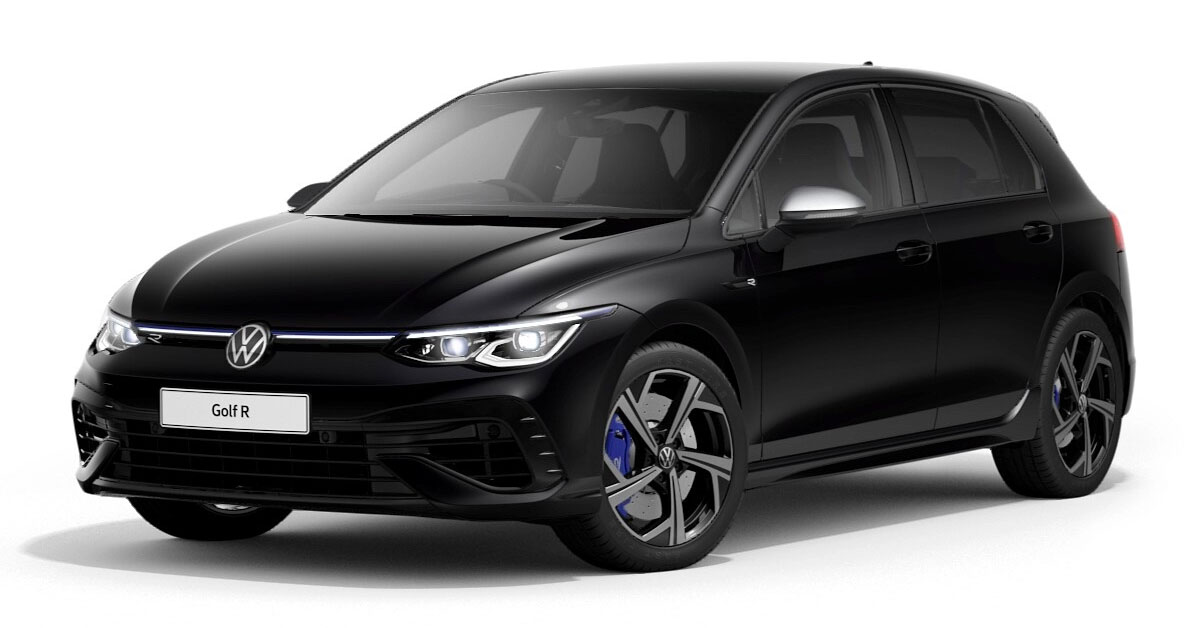 2021 Volkswagen Golf R Mk8 in Deep Black Pearl