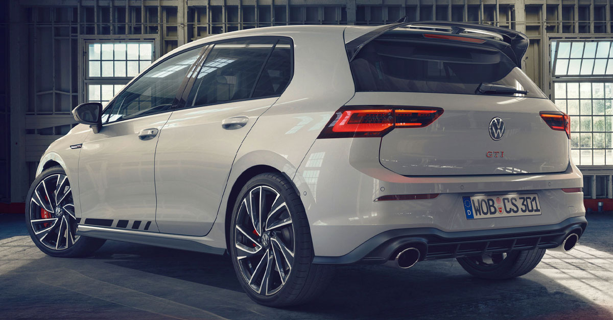 Rear shot of the 2021 VW Golf GTI Clubsport