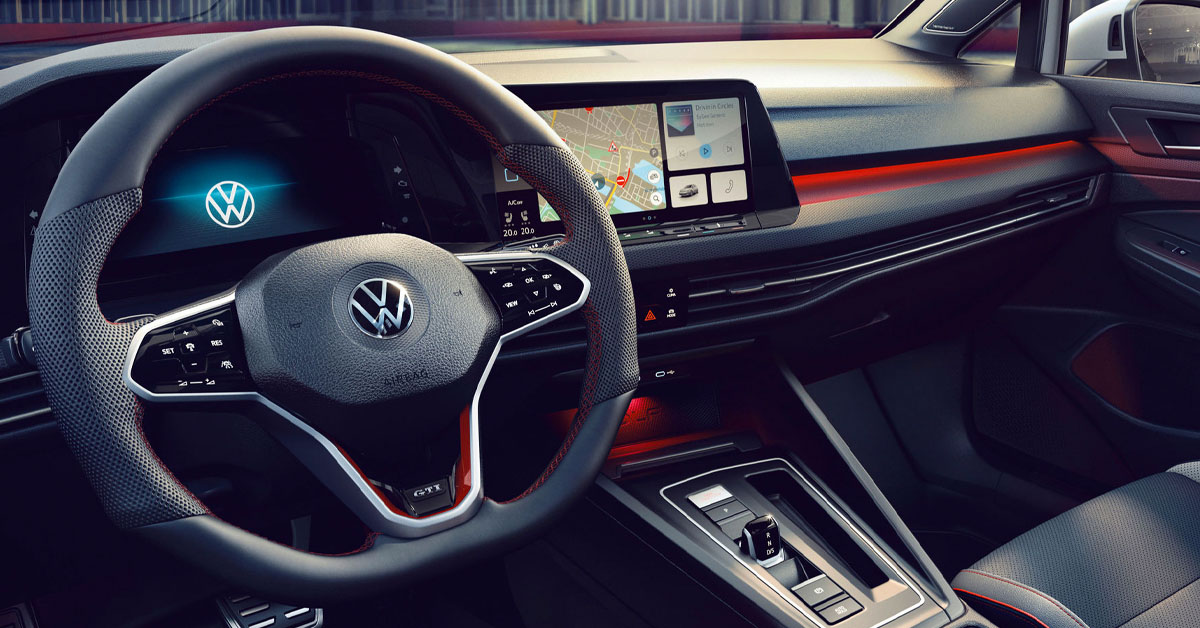 Interior shot of the 2021 VW Golf GTI Clubsport