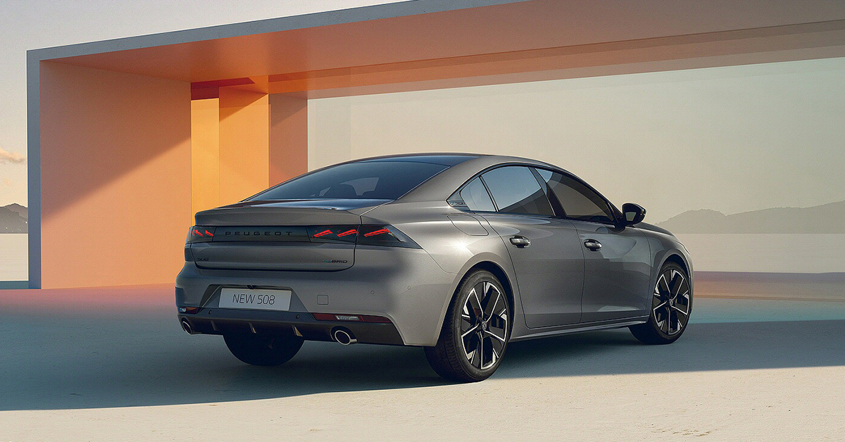 An image of the 508 from the rear showing the updated taillights