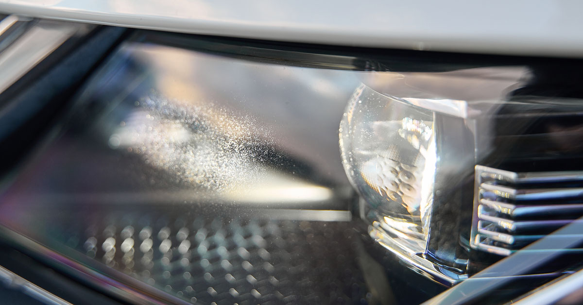 An image of an Volkswagen Arteon headlights up close