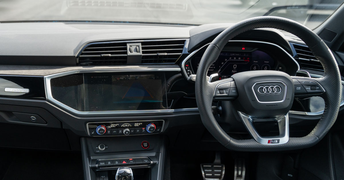 An image of the interior of a 2022 Audi RSQ3