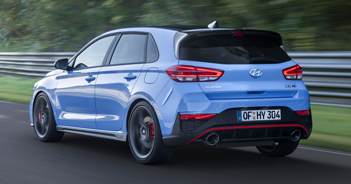 An image of the Hyundai i30 N hot hatch