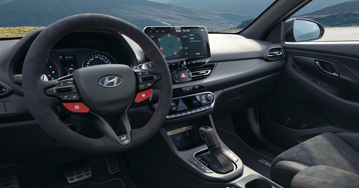An image of the interior of the new 2022 Hyundai i30 N Drive-N Limited Edition