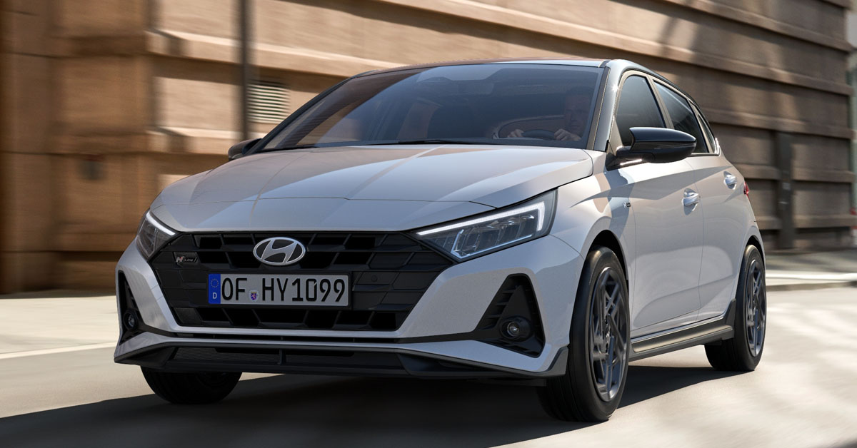 An image of the updated 2024 Hyundai i20 N Line supermini