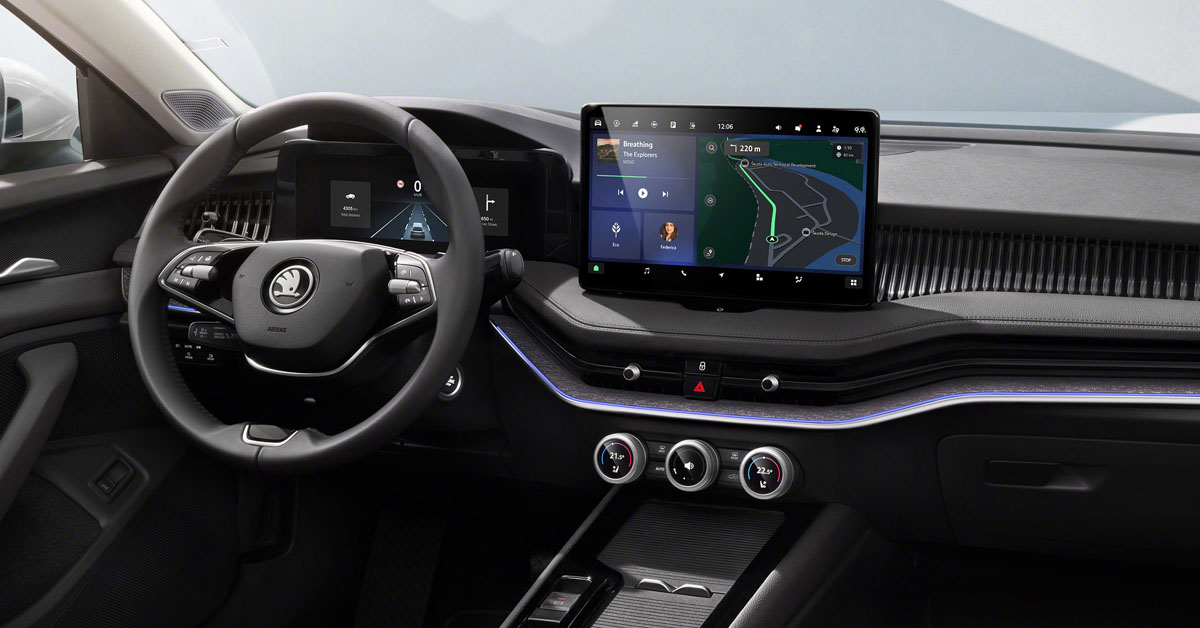 An image of the interior of the 2024 Skoda Superb