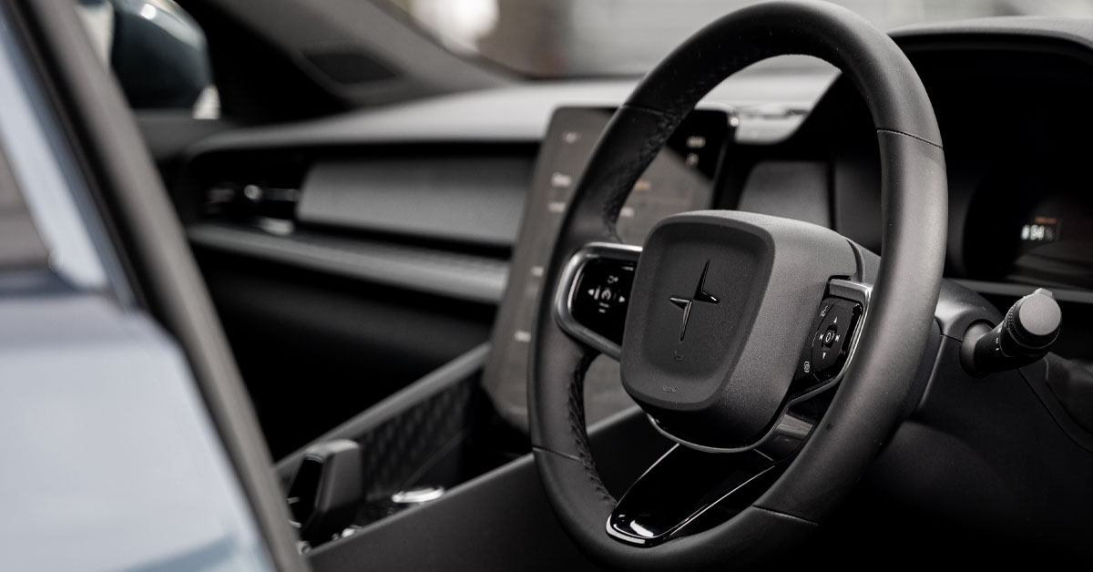 An image of the interior of a Polestar 2