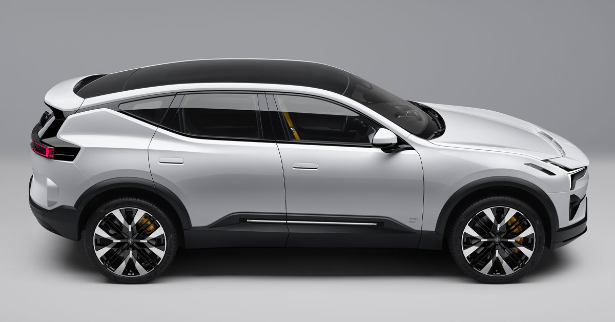 A teaser image of the upcoming Polestar 3 all-electric SUV