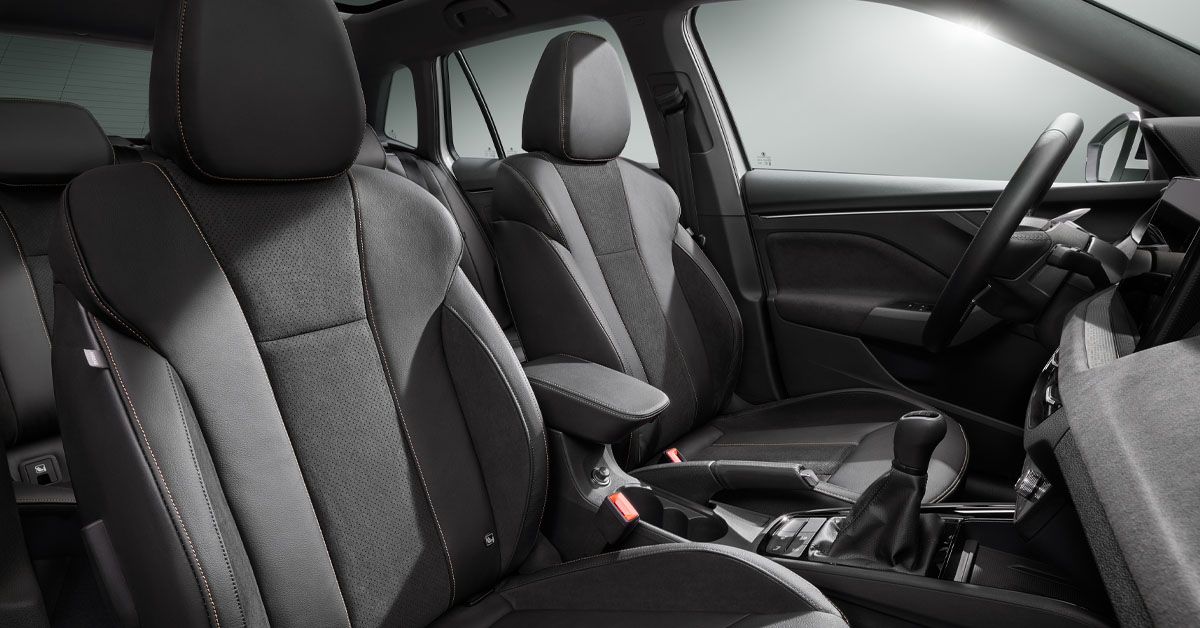 An image of the 2024 facelifted Skoda Scala