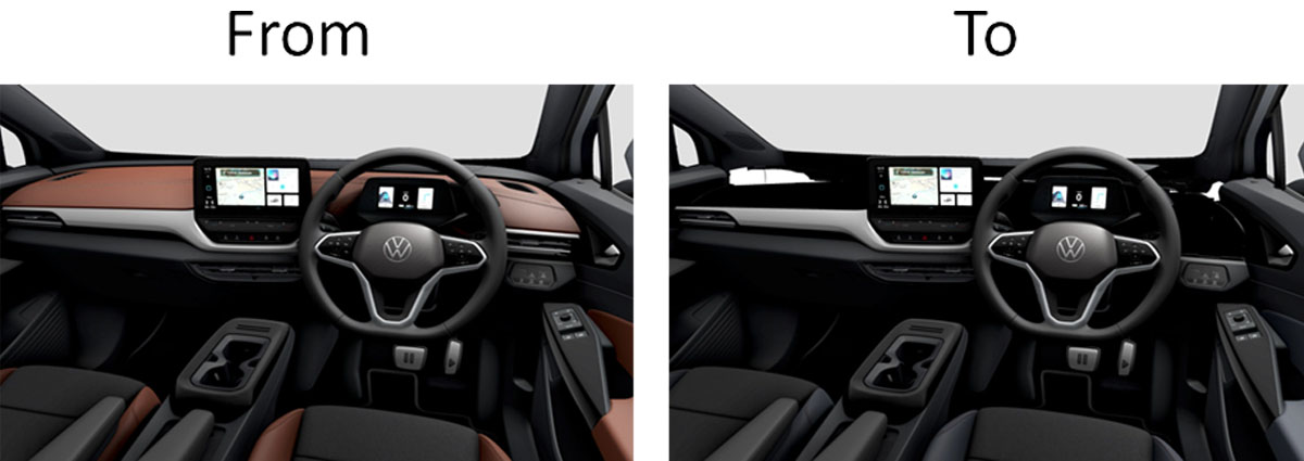 An image of the changes to the Volkswagen ID.4 SUV interior