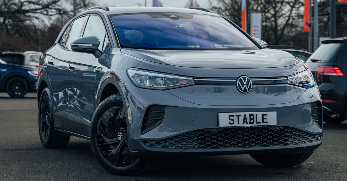An image of a Volkswagen ID.4 SUV from the front